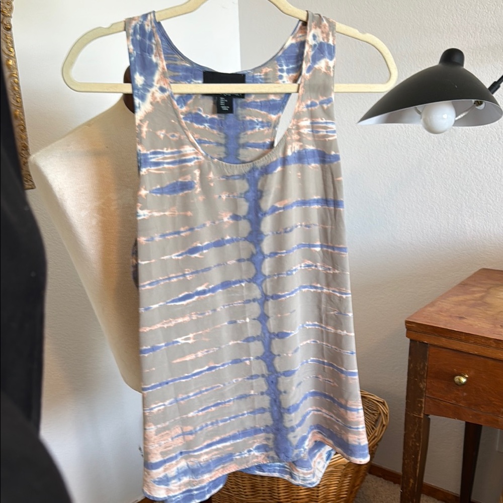 100% Silk Tie-Dye Tank Top
